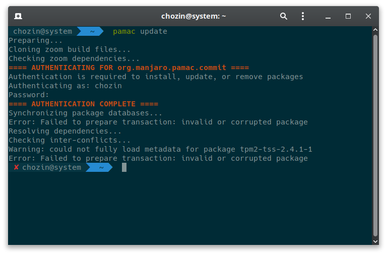 tpm2-tss-2.4.1-1 error